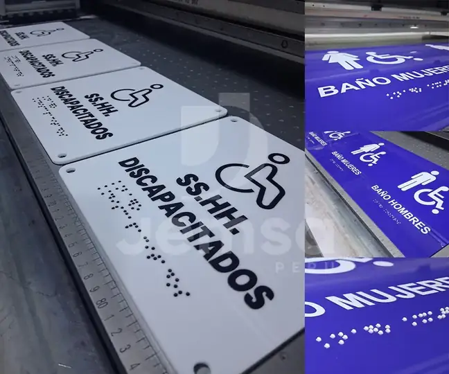 Señalética inclusiva con tecnología UV.